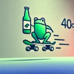 The Quirky World of the Skateboard Frog with a 40oz Birdhouse