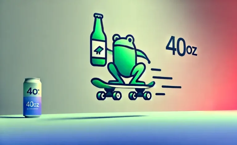 The Quirky World of the Skateboard Frog with a 40oz Birdhouse